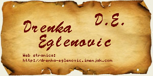 Drenka Eglenović vizit kartica